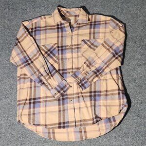 Brixton Women's Long Sleeve Flannel Button-Down Shirt in size medium